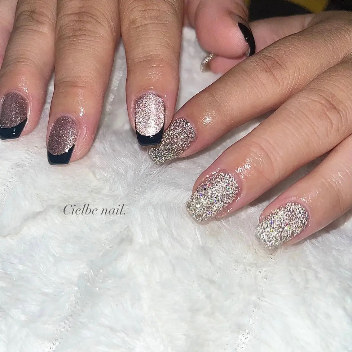 ネイル フラッシュネイル フレンチネイル マグネットネイル ハンドネイル cielbe nailのネイルデザイン