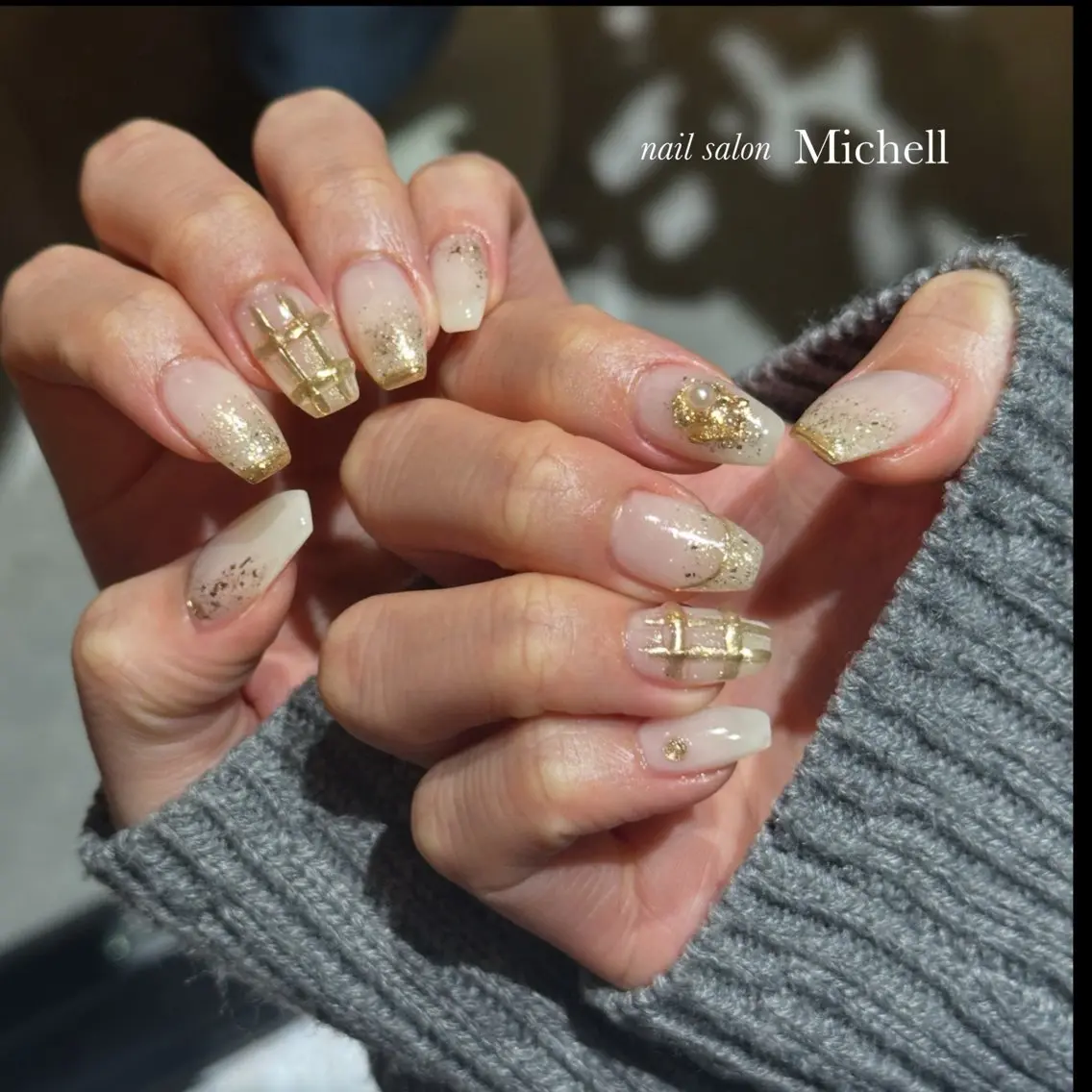 ネイル アートネイル 持ち込み ぷっくりネイル ハンドネイル Michell_ dianaのネイルデザイン