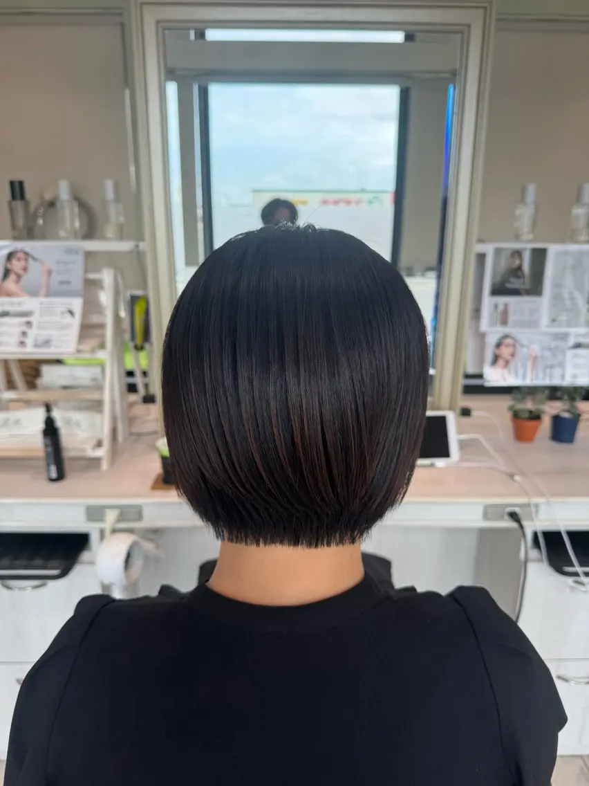 ショート 髪質改善 縮毛矯正 自然な縮毛矯正/ ワタナベアツヤのヘアスタイル