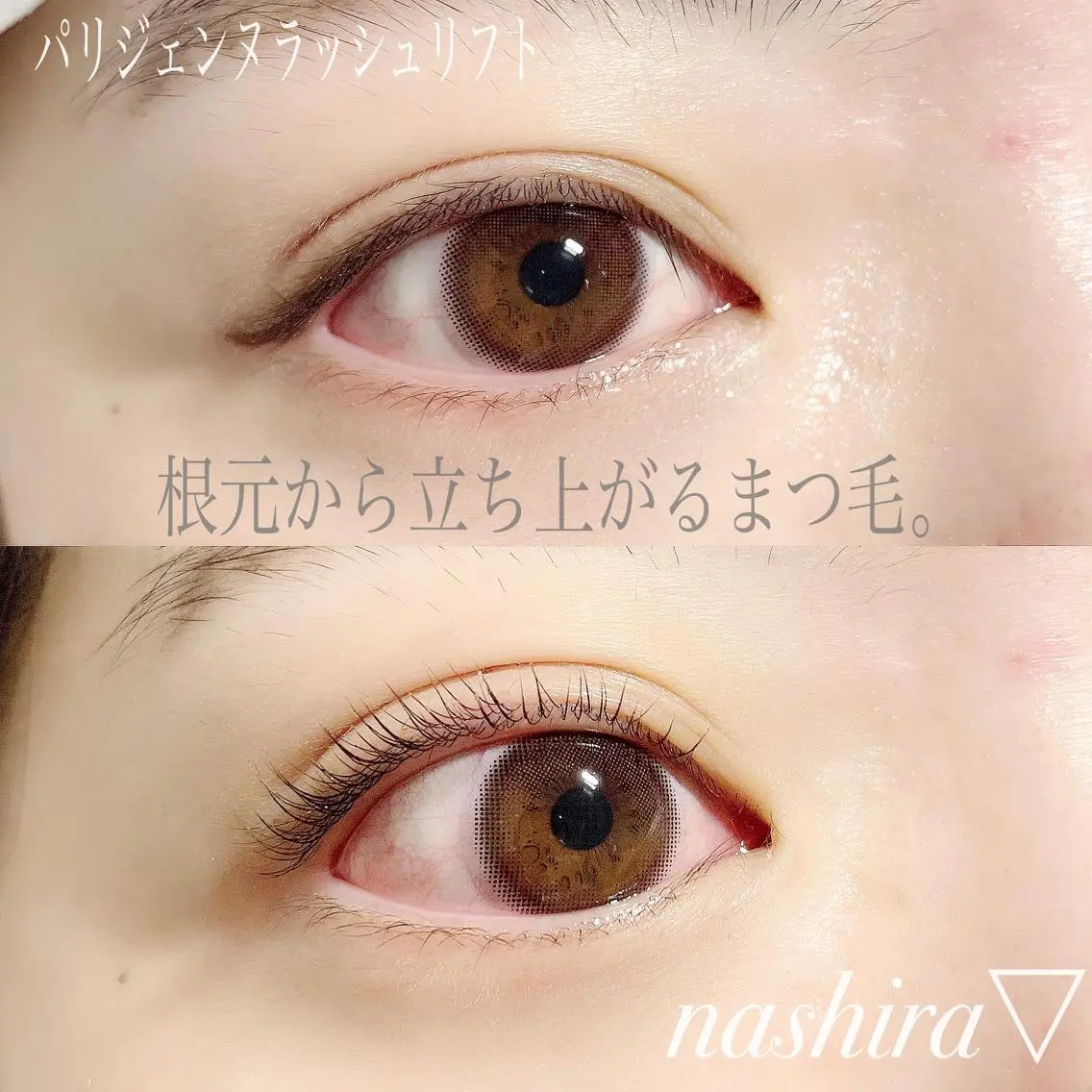 マツエク・マツパ パリジェンヌラッシュリフト nashira恵比寿 まつ毛&眉毛サロンのマツエク・マツパデザイン