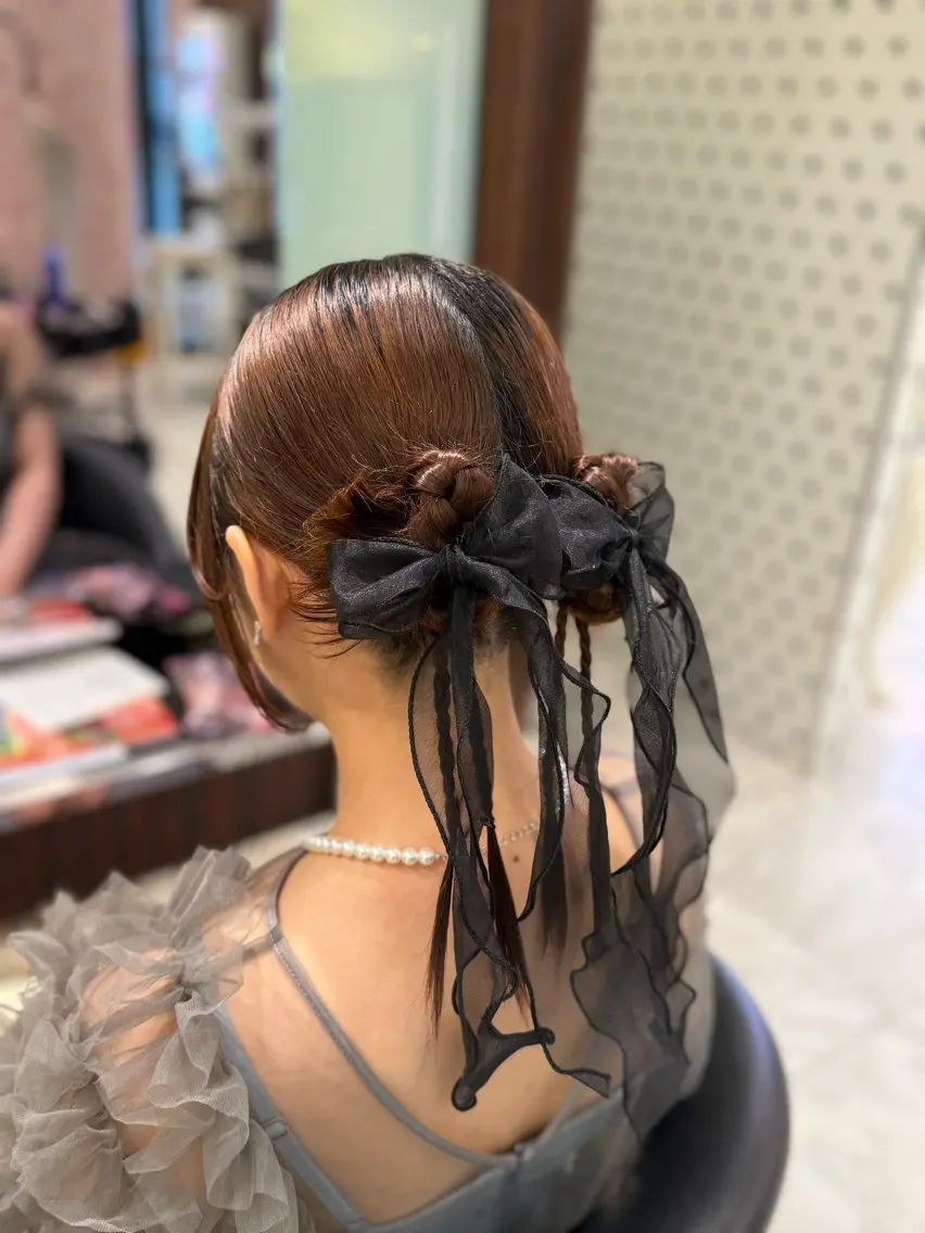ミディアム ヘアアレンジ ヘアセット ボブ・ショート 🌻Yurinaのヘアスタイル