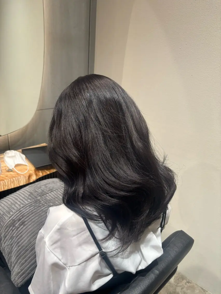ロング カラー 透明感カラー ヘアカラー あずま みはなのヘアスタイル