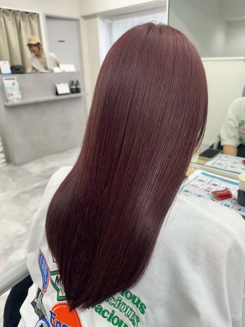 ロング カラー レッドカラー 髪質改善 ヘアカラー トリートメント 髪質改善Acero. shoyaのヘアスタイル