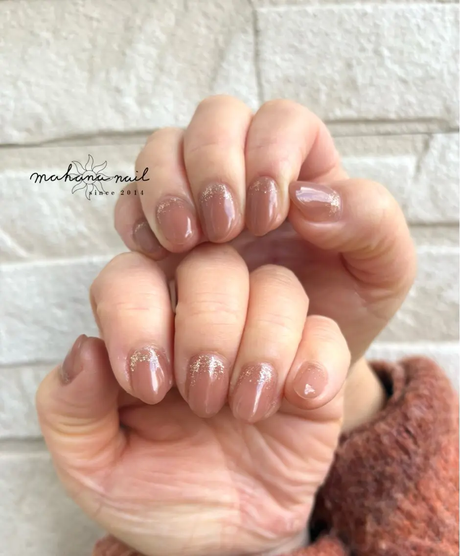 ネイル ラメ(グリッター) mahana nailのネイルデザイン