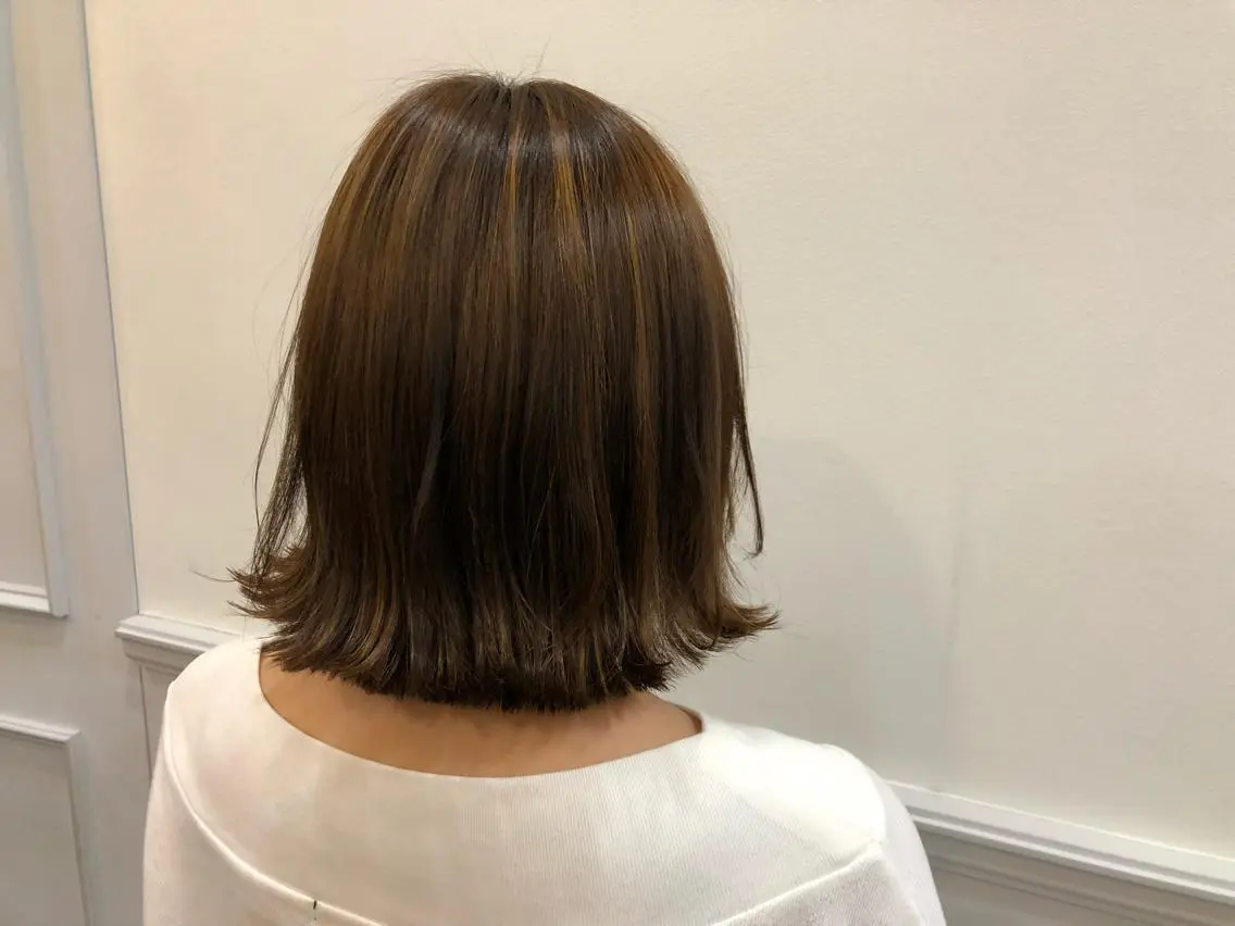 ミディアム ひろせ かなのヘアスタイル