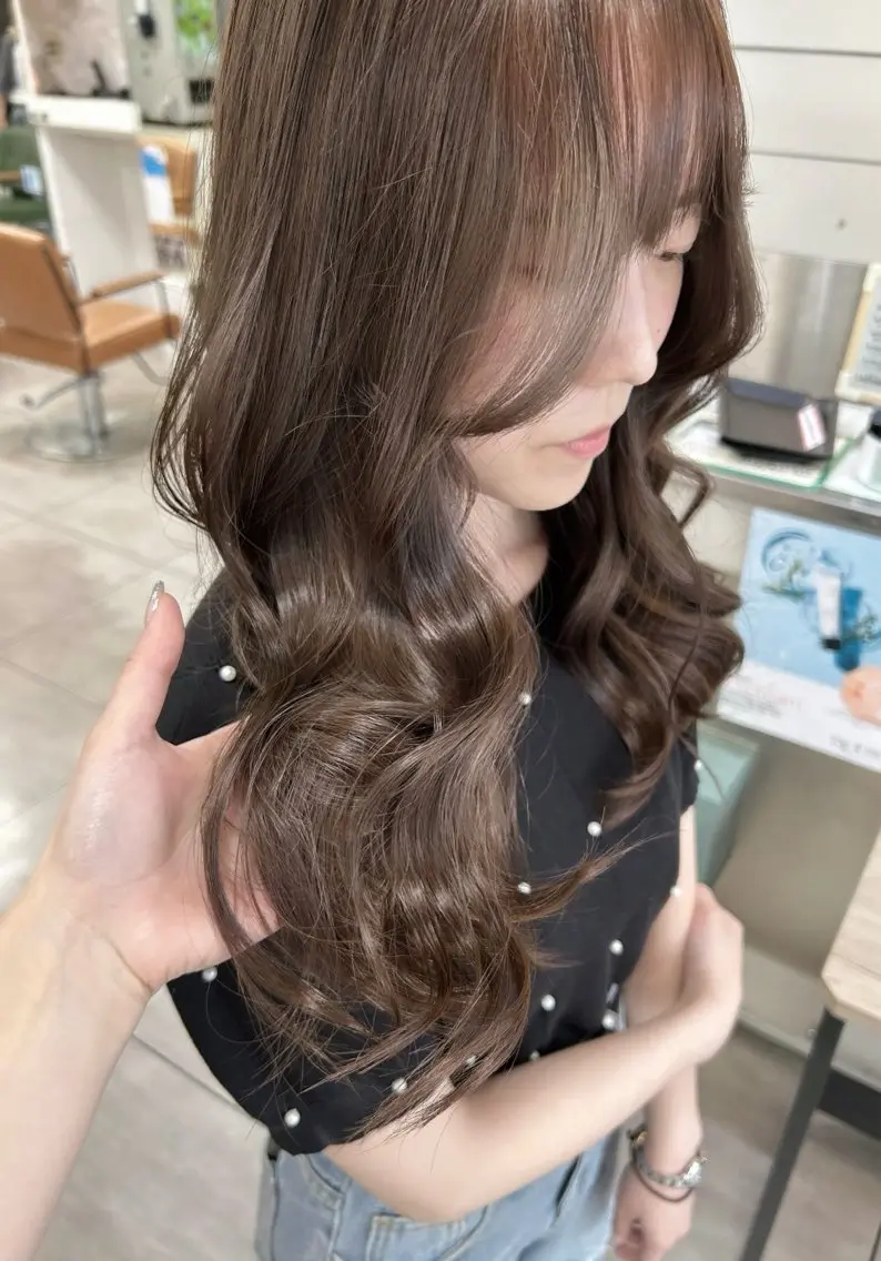 ロング カット ヘアカラー レイヤー/艶髪カラー 森本くるみのヘアスタイル