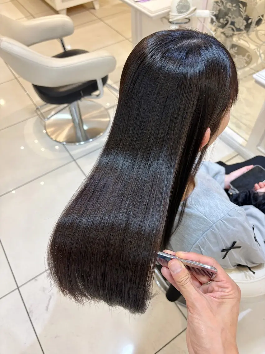 ロング 縮毛矯正 カット 縮毛矯正 トリートメント 高橋 佑のヘアスタイル