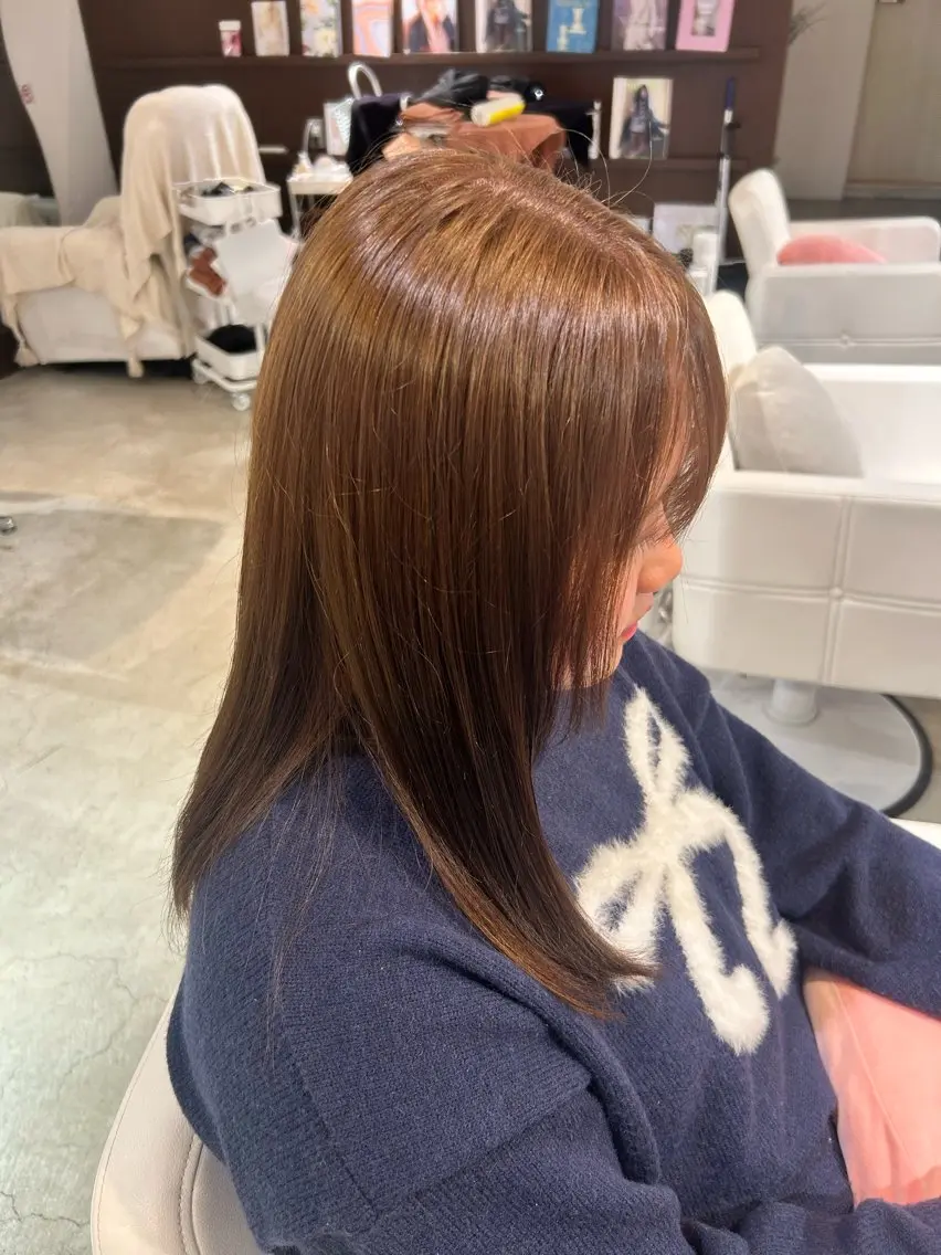 セミロング カット ヘアカラー うる艶髪💛ྀི/ハ イトーン🌻/リンカのヘアスタイル