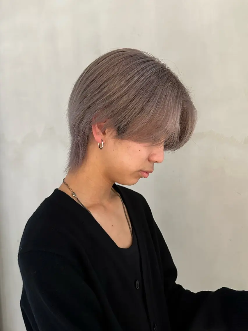 【学割U24🉐】メンズカット+1ブリーチカラー+3stepTR🤎 /ハイトーン/ミニモ学割/ミルクティー/スパイキーの写真