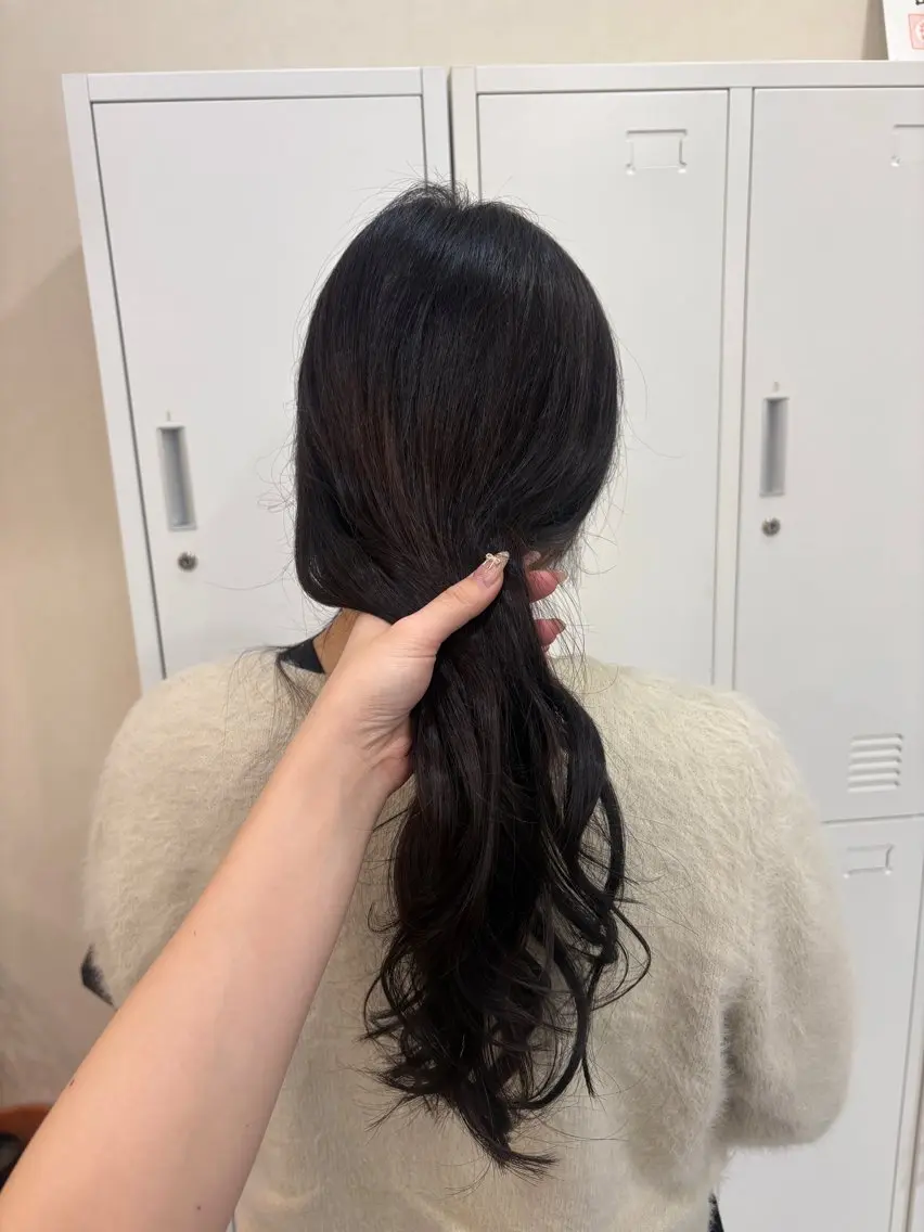 ロング カット ヘアカラー トリートメント MIDORI🎀 透明感/ベージュのヘアスタイル
