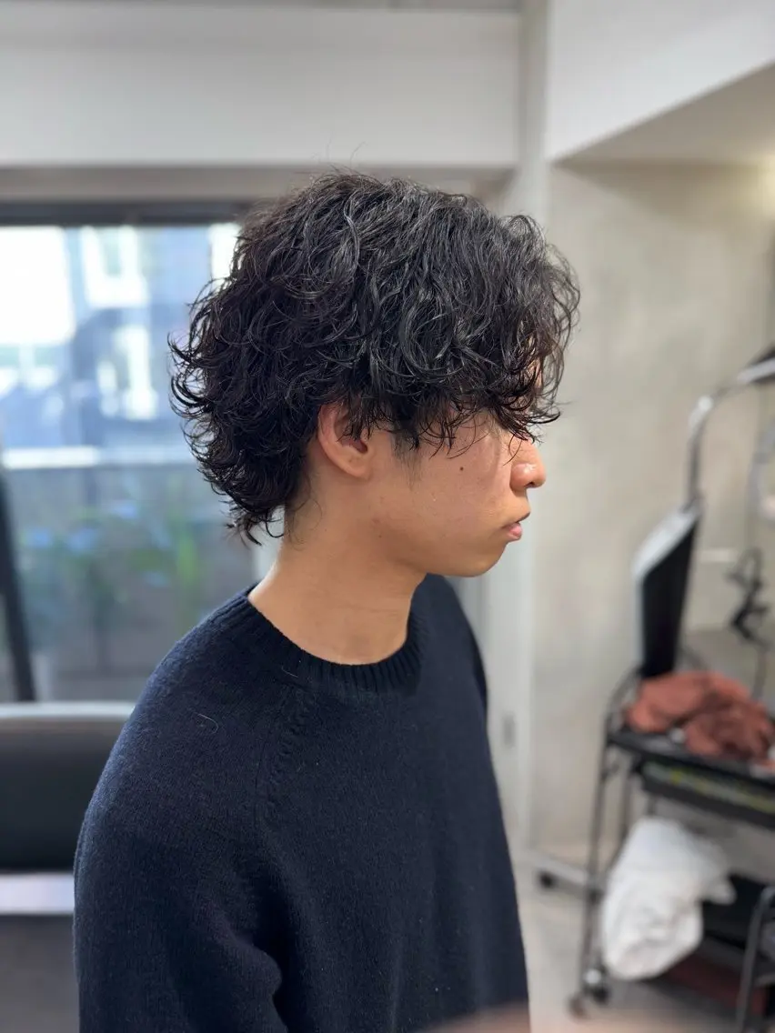 パーマ メンズ フェザーパーマ メンズパーマ スペインカール 波巻きパーマ ニュアンスパーマ カット パーマ 大宮/メンズパーマ 関勇也のヘアスタイル