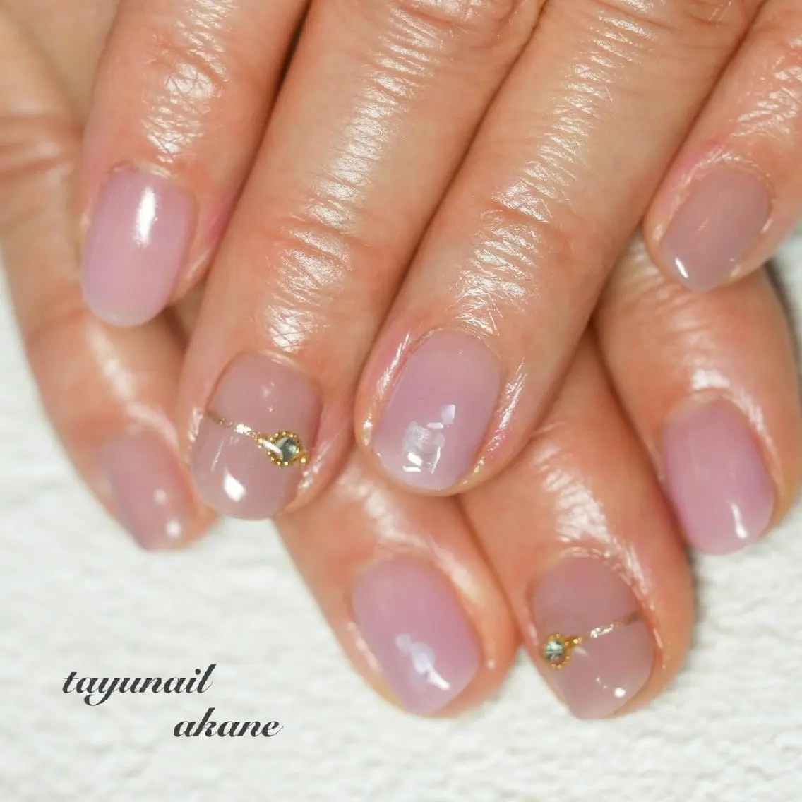 ネイル アートネイル ブルー ジェルネイル パラジェル パープル ネイルサロン 【たゆnail】のネイルデザイン