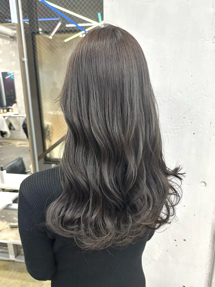 セミロング ヘアカラー トリートメント ササキカズマ〻透明感 〻色落ち〻赤み消しのヘアスタイル