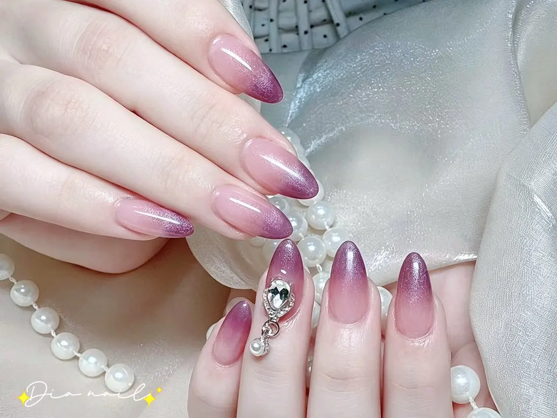 ネイル フットネイル 韓国ネイル レース マグネットネイル ニュアンスネイル ハンドネイル Dia nail サロンのネイルデザイン