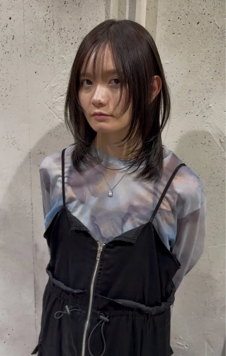 ミディアム カット ヘアカラー トリートメント { door } Kawasakiのヘアスタイル