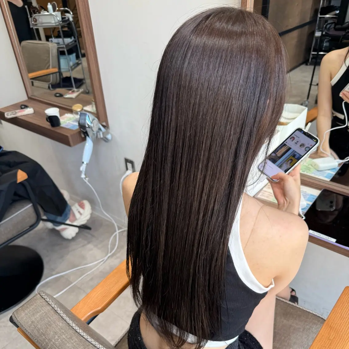 ロング カット ヘアカラー ルナ🫐縮毛矯正 🫐髪質改善のヘアスタイル