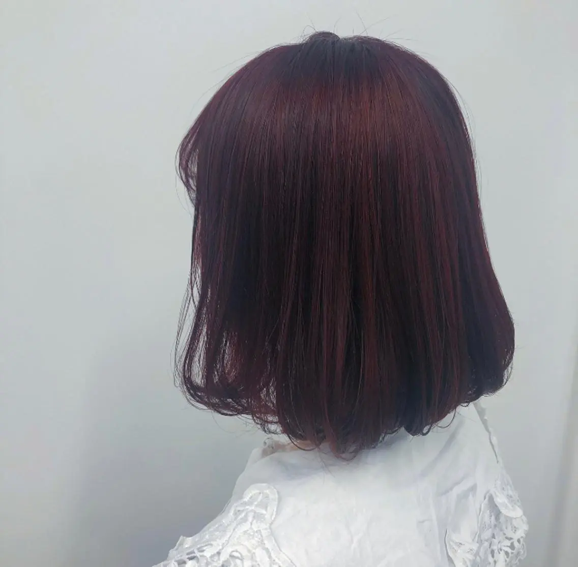 ミディアム カラー ブリーチ カシス ブリーチなしカラー ピンクカラー レイヤー/ハイトーン 🧸SENAのヘアスタイル