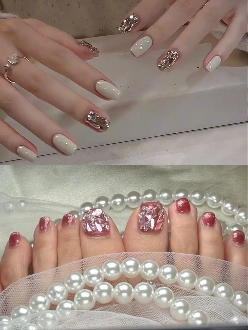 💅👣ハンドワンカラー(埋め尽くし2本)/フットワンカラー(埋め尽くし2本)セットの写真