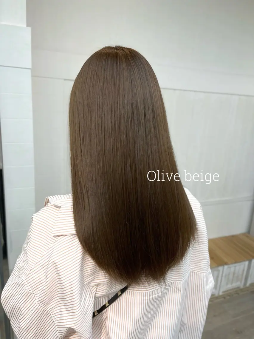 セミロング カラー パーマ ヘアアレンジ 透明感カラー 髪質改善 2ヶ月も綺麗に /星野六三四のヘアスタイル
