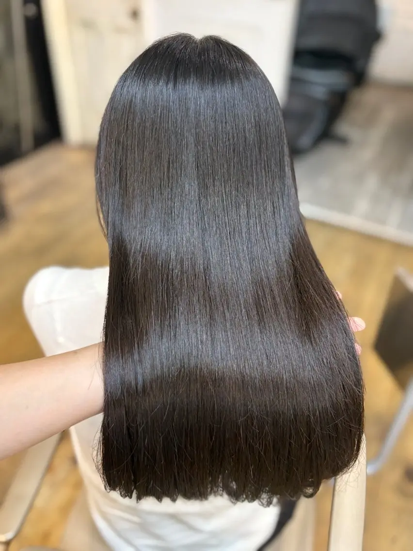 ロング 縮毛矯正 縮毛矯正 艶髪🫧縮毛矯正 しみずりんねのヘアスタイル