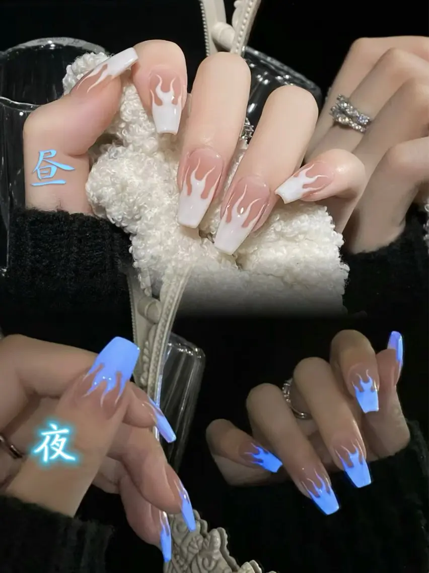 ★蛍光かえんネイルの写真