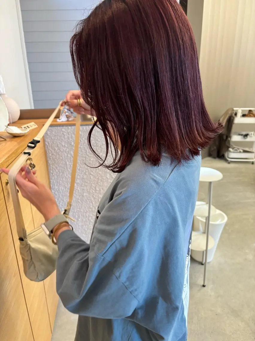 セミロング カラー カット ヘアカラー トリートメント chihale 富樫莉香のヘアスタイル
