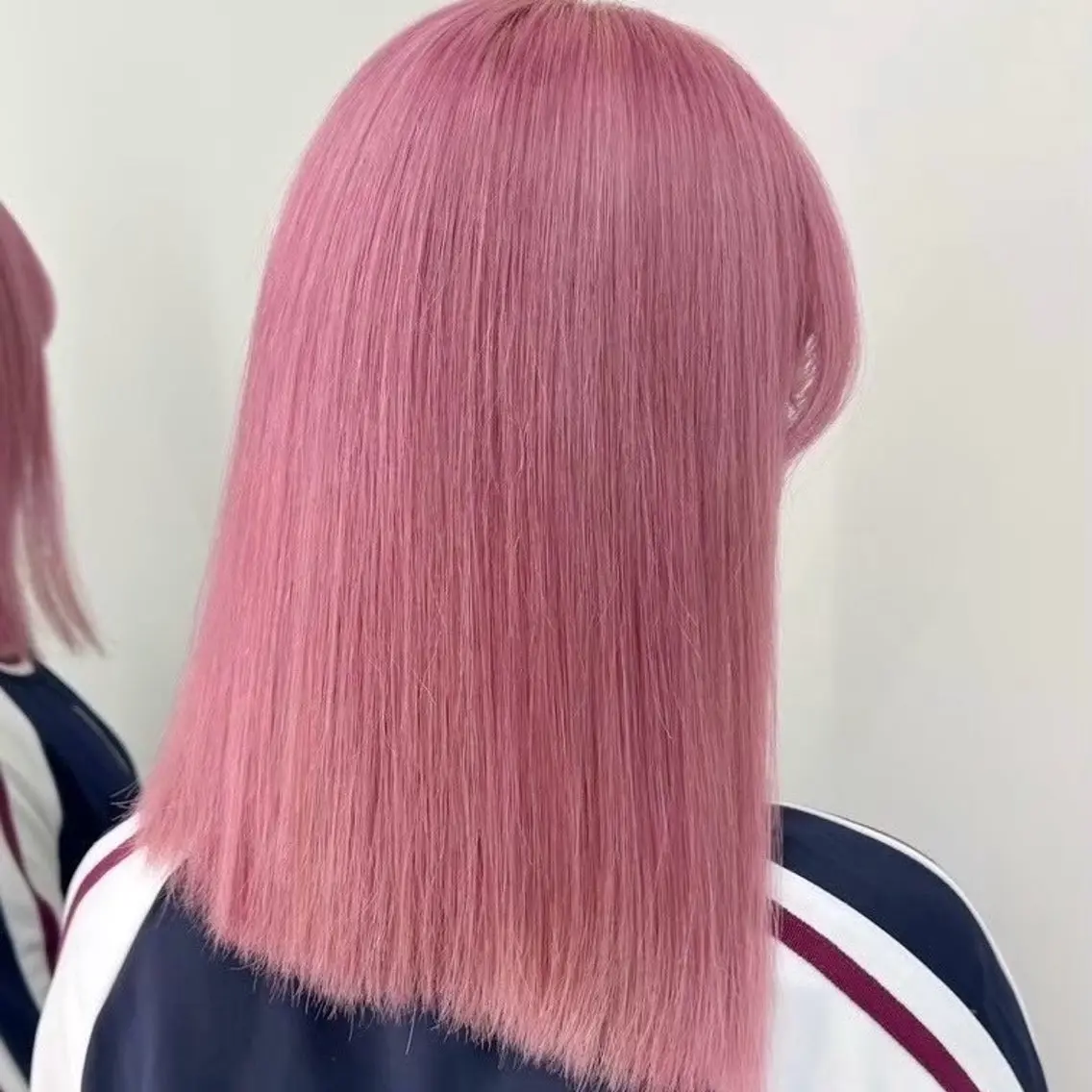 ミディアム カラー ピンクカラー TACE SAYAのヘアスタイル