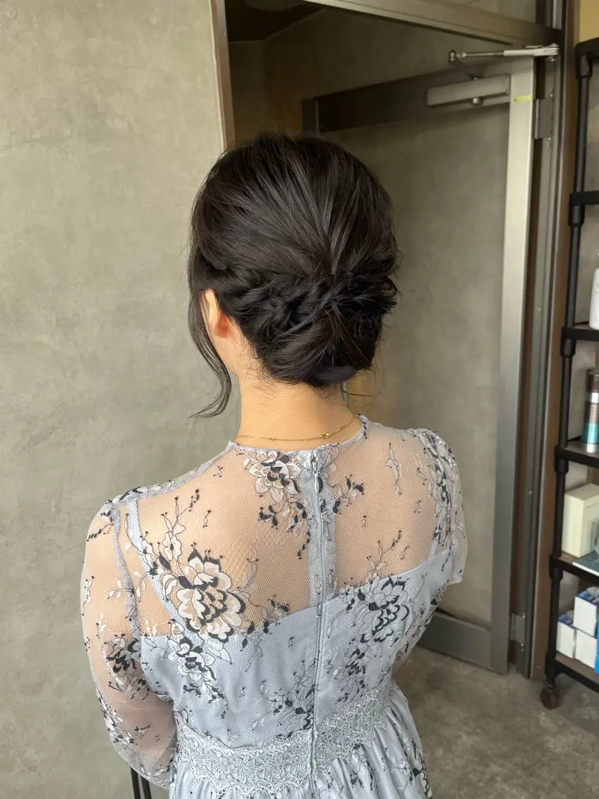 ショート ヘアアレンジ 結婚式・ブライダル ボブ ayane ito / HAWNDのヘアスタイル
