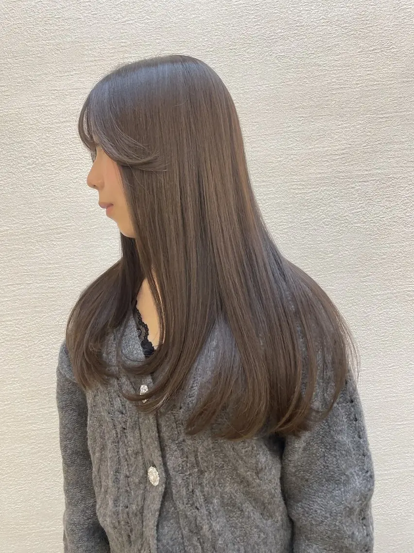 セミロング レイヤーカット ローレイヤー 縮毛矯正 【下北沢】縮毛矯正 神山宗幸のヘアスタイル