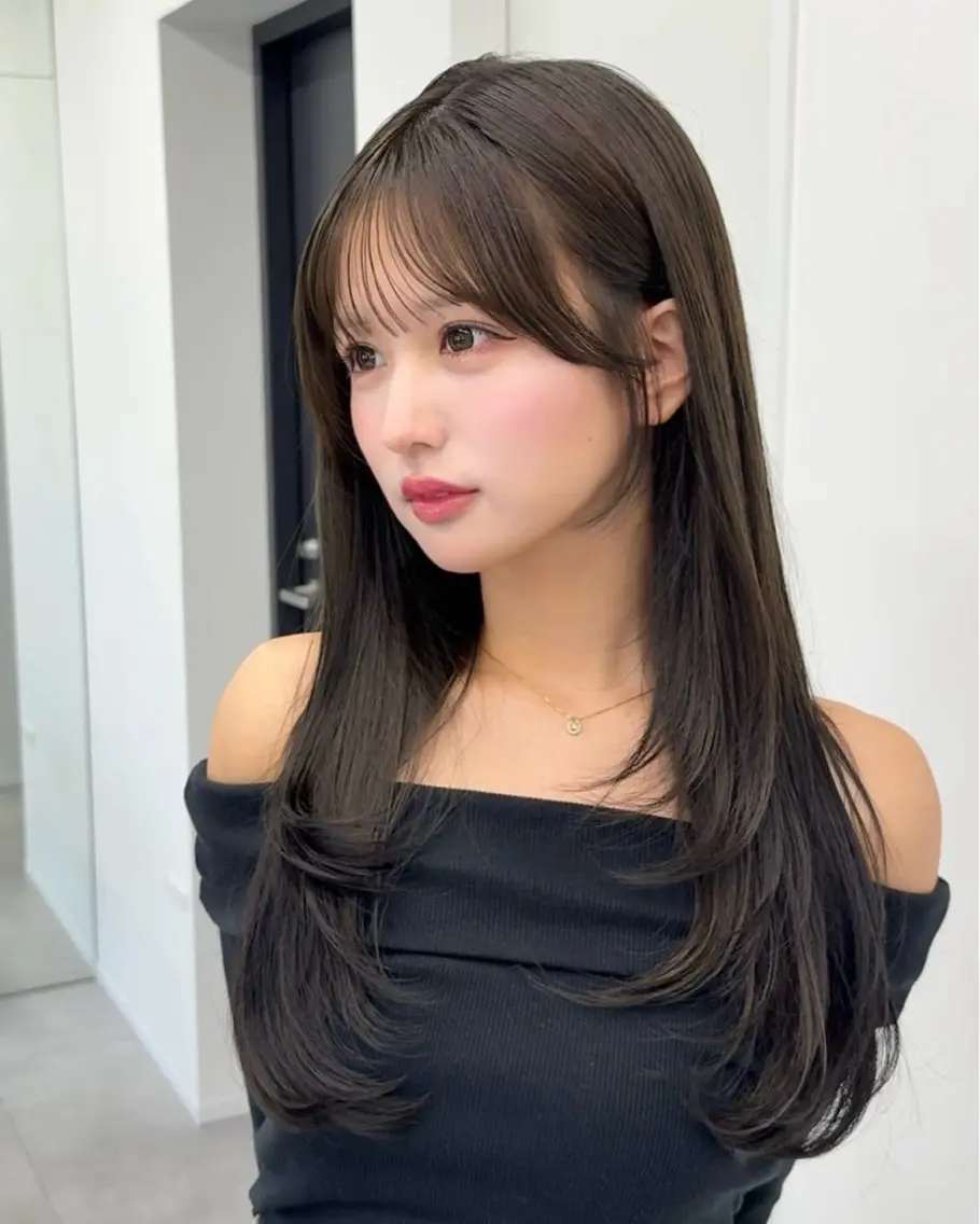 セミロング カラー ヘアカラー 縮毛矯正 トリートメント ヘアセット ゆうさ ❥ ボブ 美髪矯正.⋆𝜗𝜚のヘアスタイル