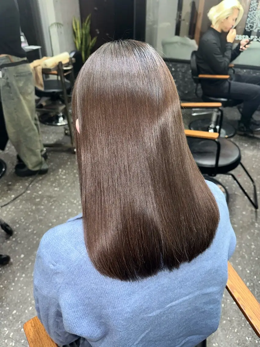 セミロング パーマ カット 縮毛矯正 トリートメント 髪質改善⭐️縮毛矯正 中野⭐️Rinaのヘアスタイル