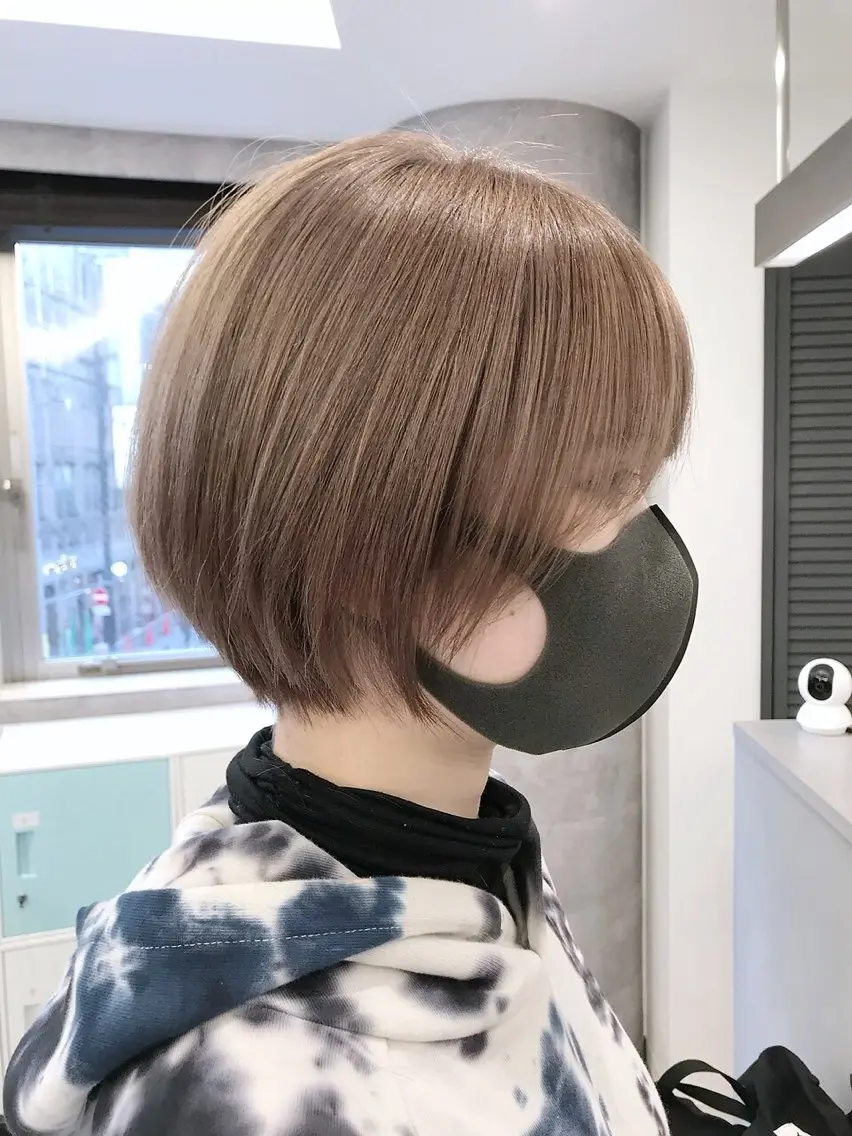 ショート 丸みショート ショートヘア ケアブリーチ🌟 ♢WATARU♢のヘアスタイル