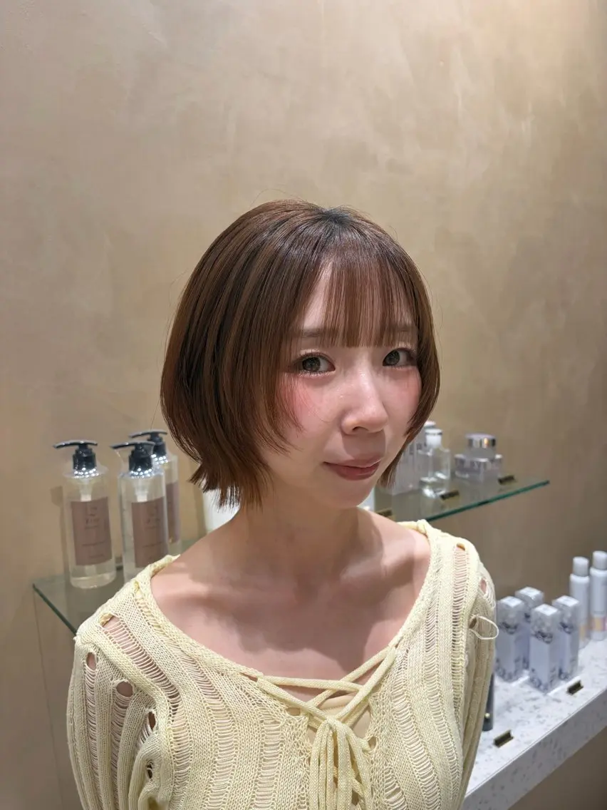 ショート ボブレイヤー ボブ レイヤーカット カット トリートメント 🫧艶髪ボブ🫧 チカのヘアスタイル