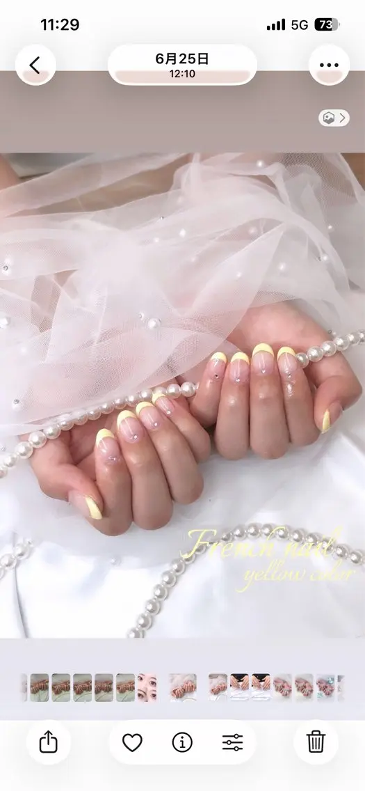 ネイル フレンチネイル ハンドネイル プラチナムドール Yumehaのマツエク・マツパデザイン