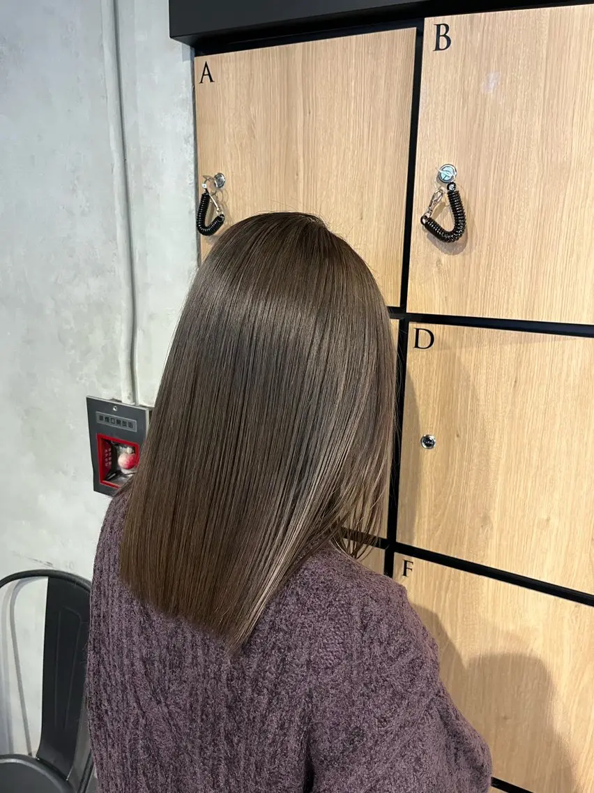 ミディアム トリートメント カット ヘアカラー トリートメント 髪質改善サロン 梅田/ヨナミネのヘアスタイル
