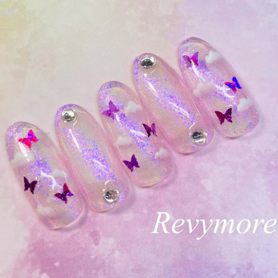 ミディアム ネイル フットネイル ジェルネイル シンプルネイル nail salon Revymoreのネイルデザイン