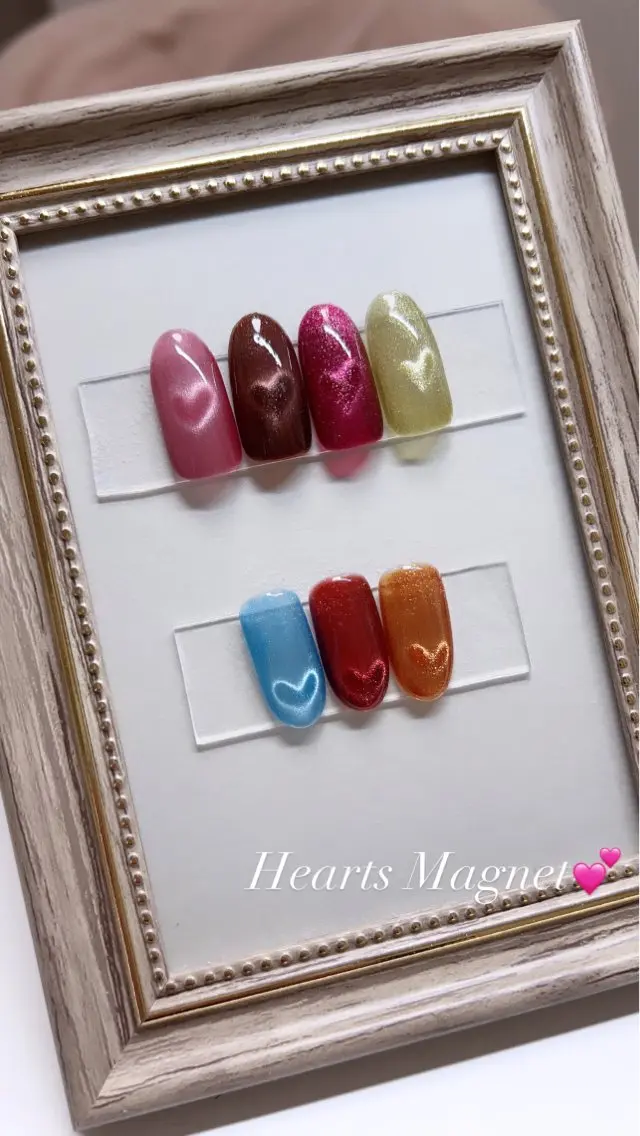 ネイル ハート マグネットネイル Nail salon suuのネイルデザイン