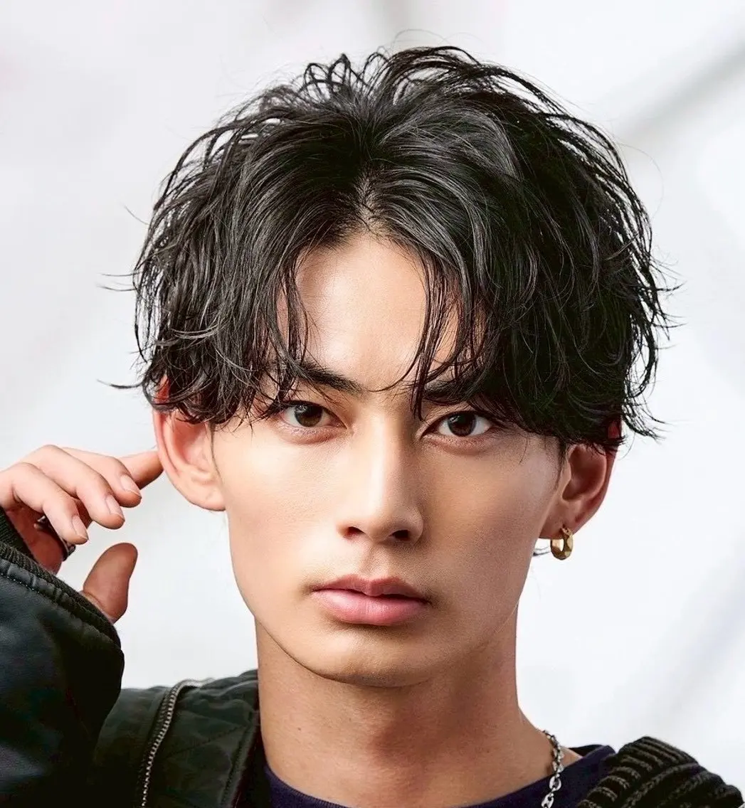 パーマ メンズ センターパート パーマ メンズ特化🔥池袋 藤田孝太郎のヘアスタイル