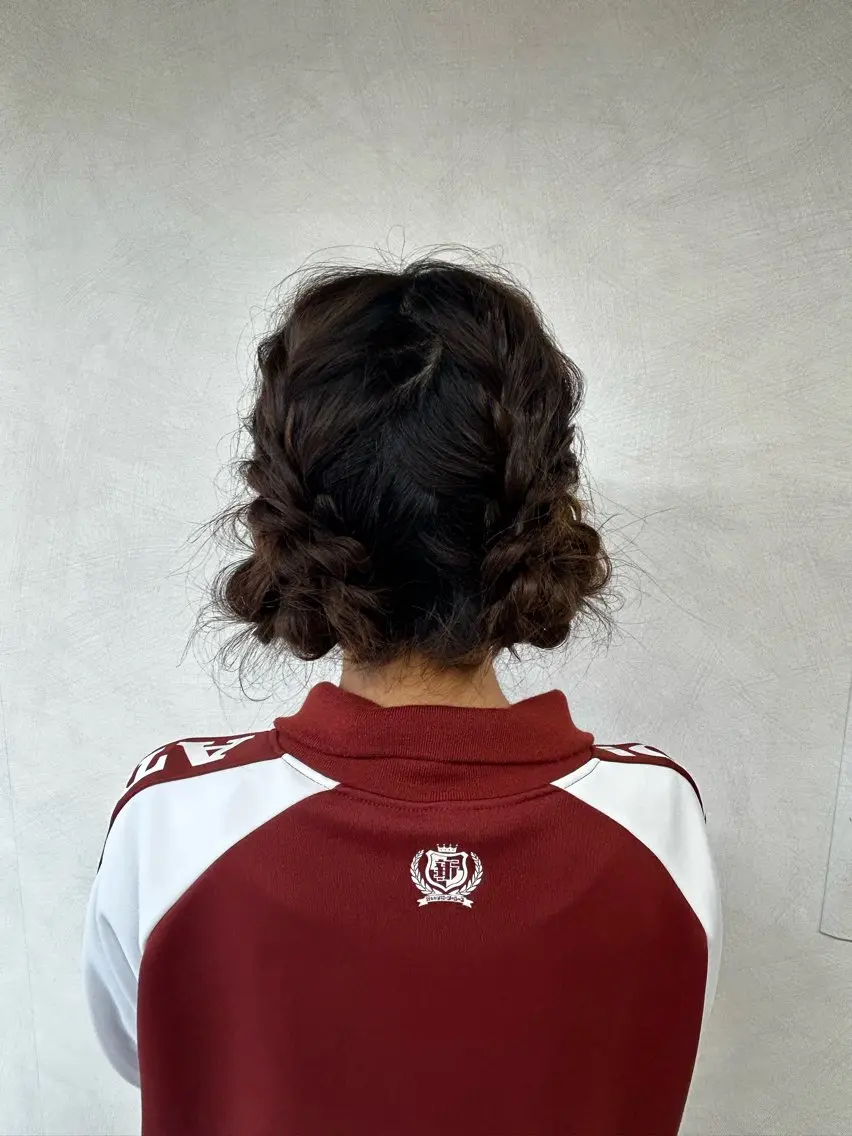 ヘアアレンジ お団子ヘア ヘアセット ヘアセット/眉毛カッ ト/Nana〻のヘアスタイル