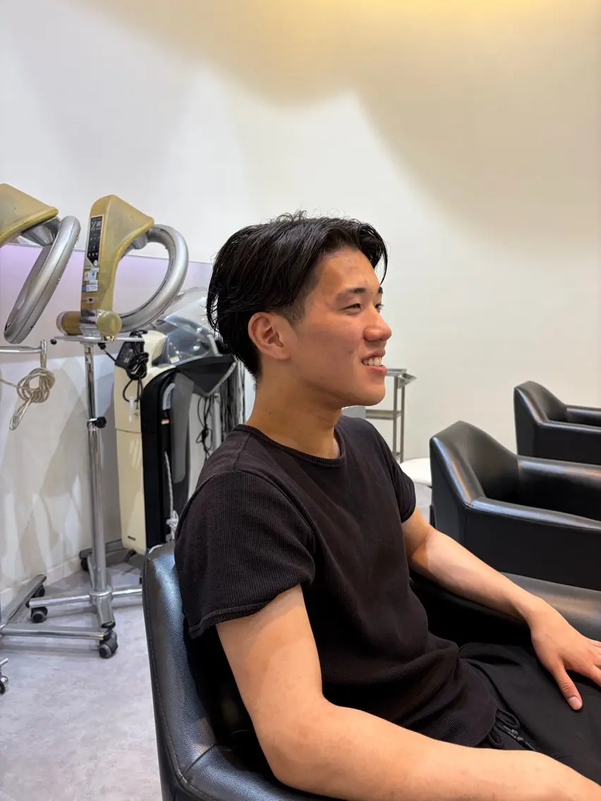 メンズ センターパート 宮内 将梧のヘアスタイル