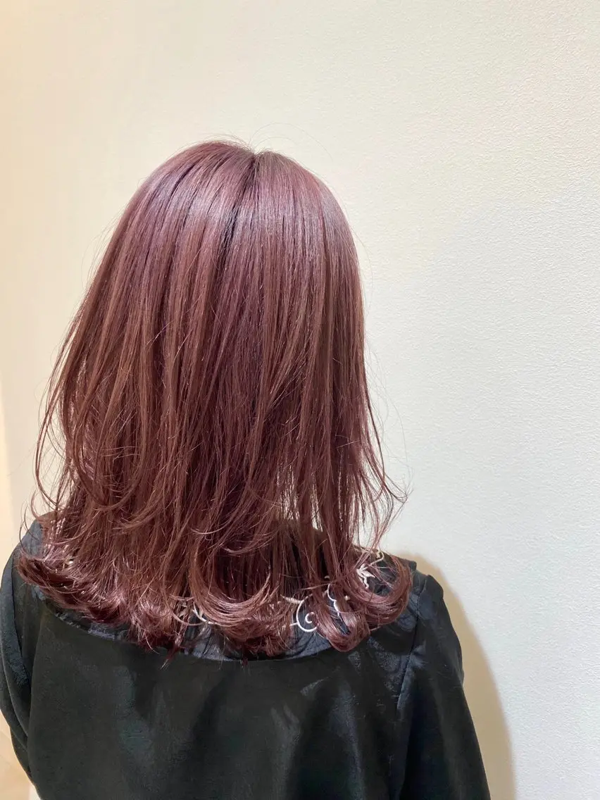 ロング カラー ブリーチ ラベンダーカラー ピンクカラー ピンクラベンダー ウルフカット Nanaha /レイヤーカットのヘアスタイル