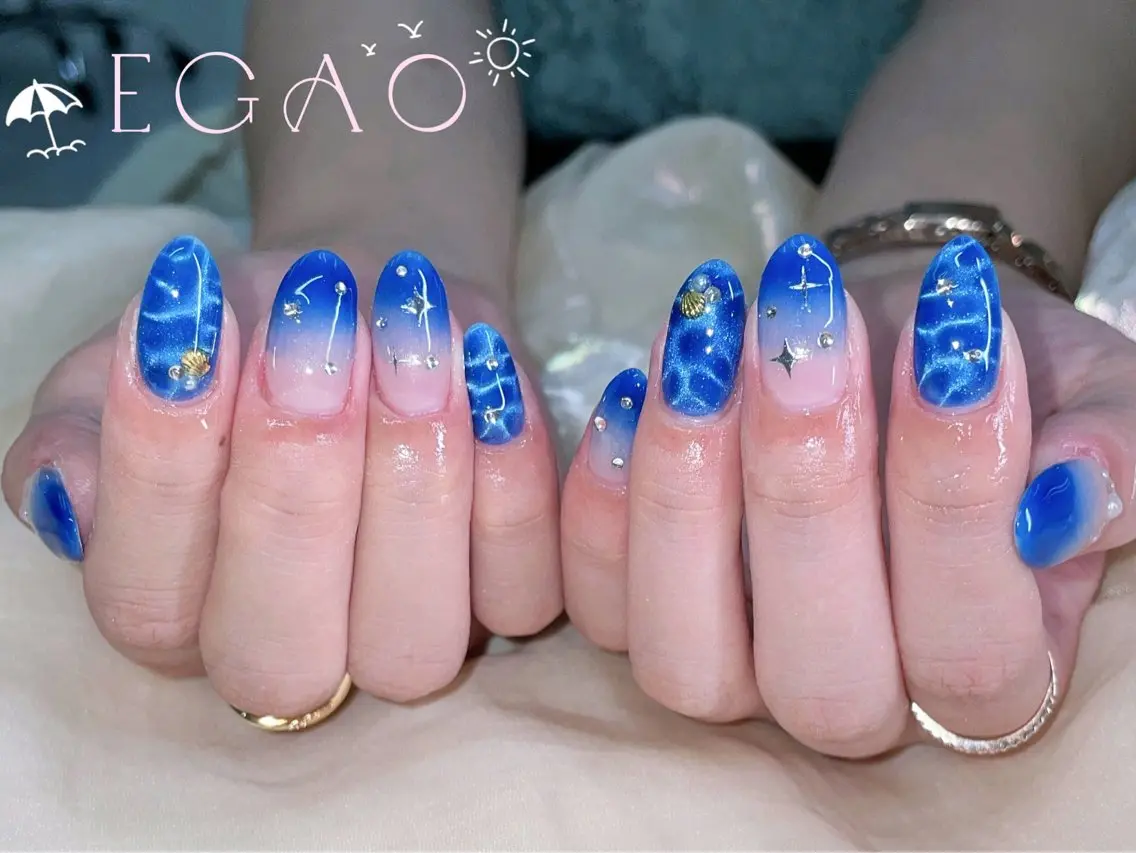 ネイル アートネイル フットネイル フレンチネイル ジェルネイル グラデーション ハンドネイル EGAO NAIL 錦糸町店のネイルデザイン