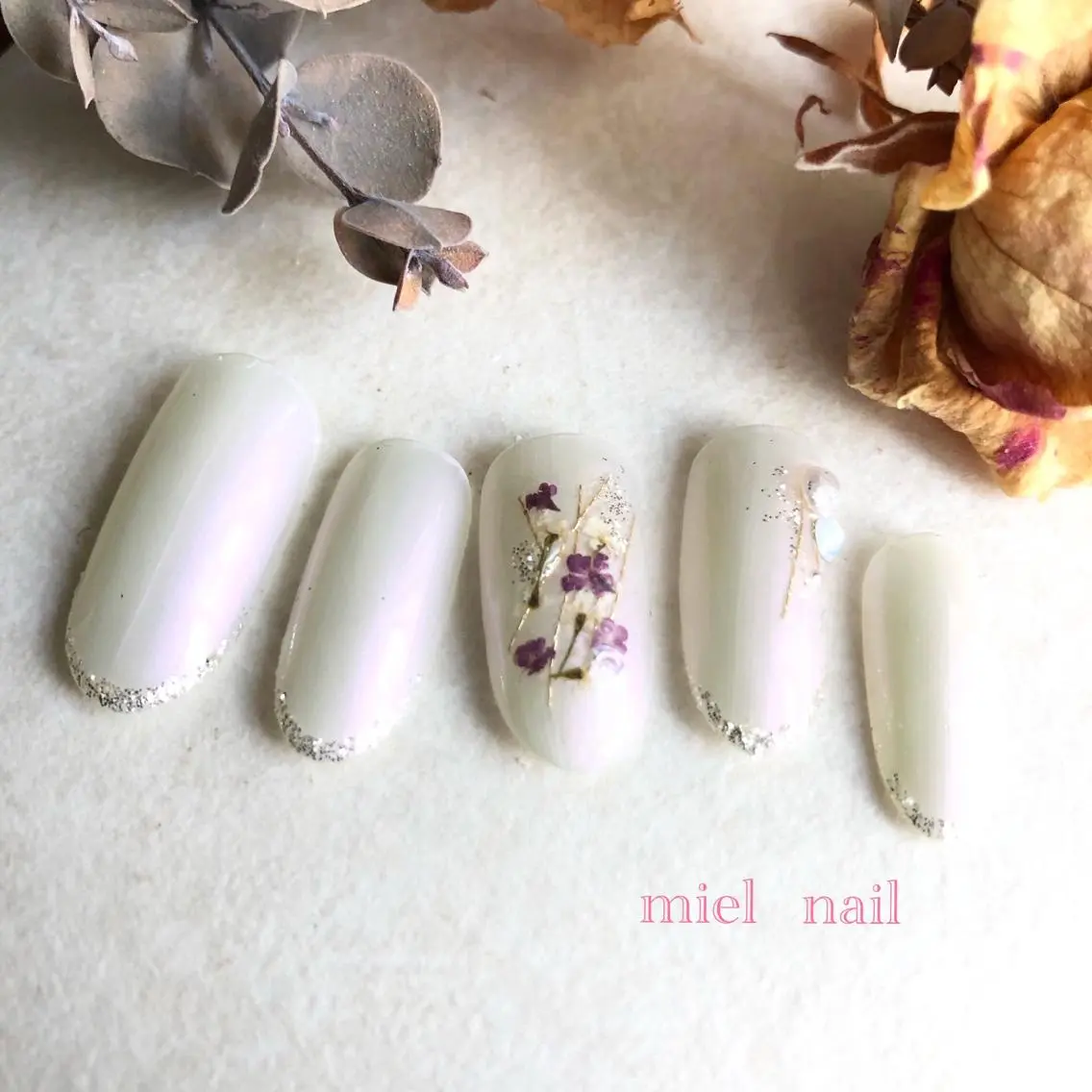 ネイル ピンク 春ネイル miel nailのネイルデザイン