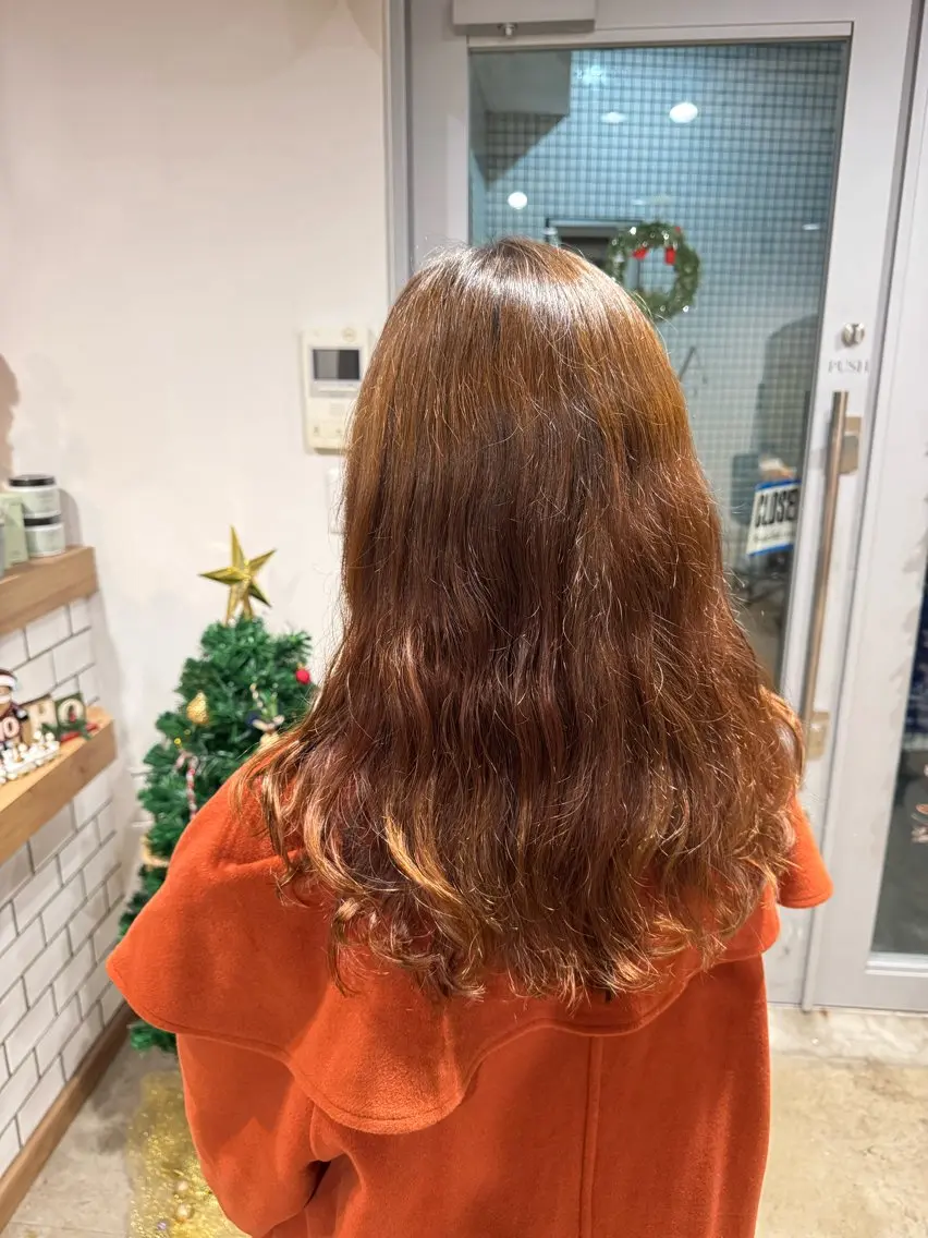 【巻かなくても可愛い💕】カット➕コテ巻き風デジタルパーマ🐚の写真