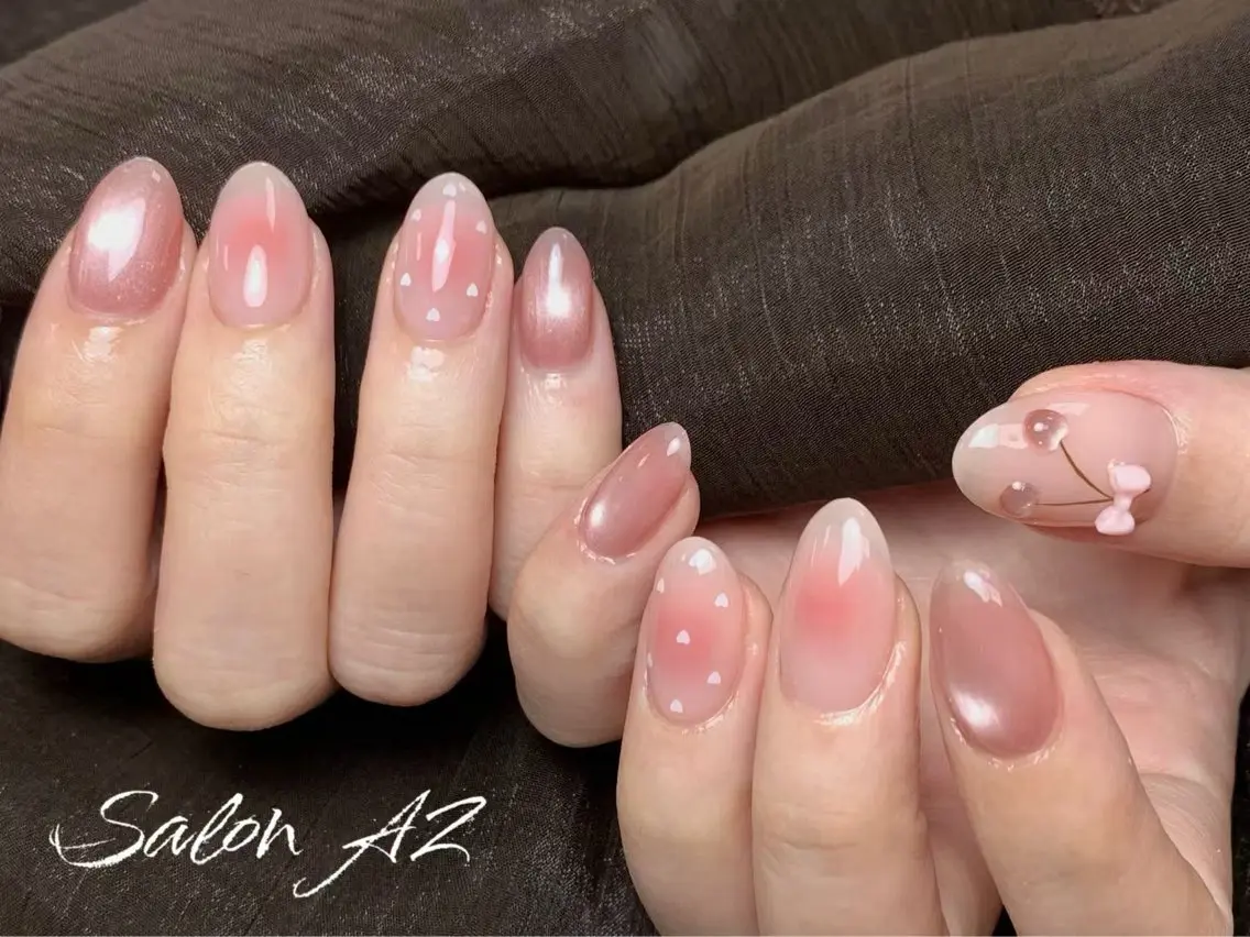 ネイル アートネイル フットネイル フレンチネイル マグネットネイル 持ち込み ハンドネイル salon AZのネイルデザイン