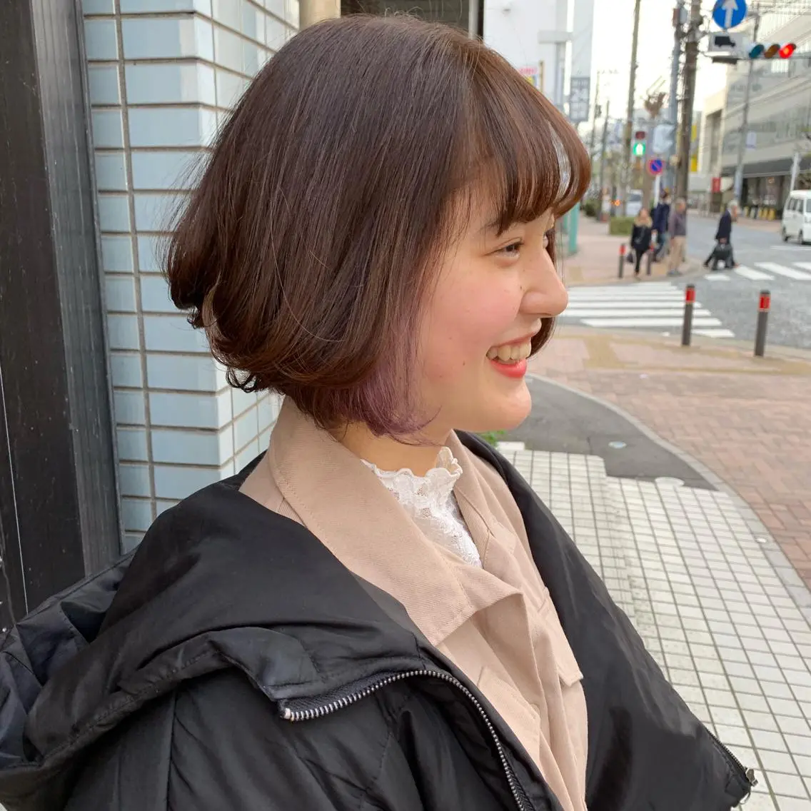 ショート カラー アッシュ ピンクカラー パープルカラー 👑満足度1000% 重村 春奈👑のヘアスタイル