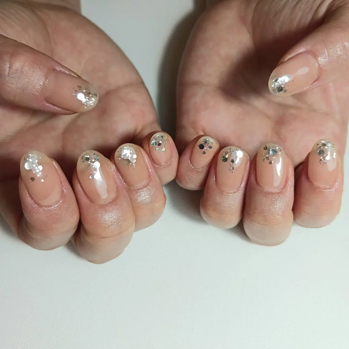 ネイル ジェルネイル ホログラムネイル キラキラネイル ラメ(グリッター) 持ち込み ハンドネイル owlnail /持込みデザイン専門のネイルデザイン