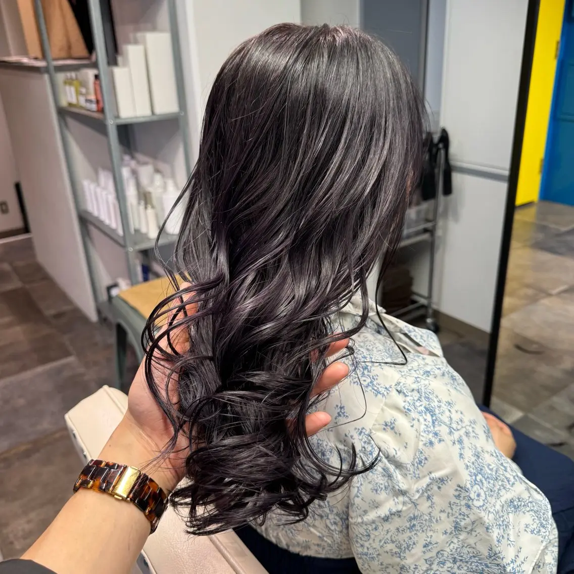 セミロング カラー グレージュ パープルカラー パープルグレージュ ヘアカラー 大田吏晃❤️‍🔥 美髪特化のヘアスタイル