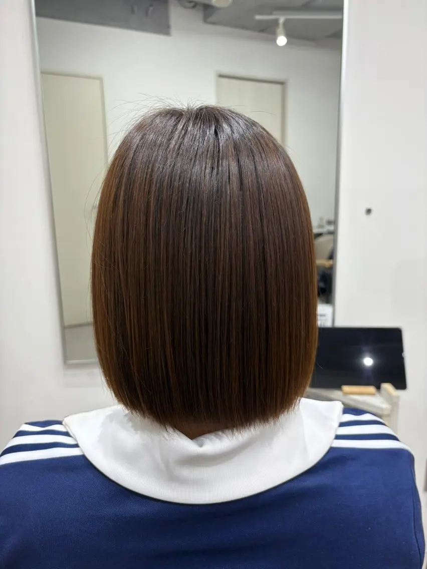 ミディアム 縮毛矯正 ミツイシ ユウワのヘアスタイル