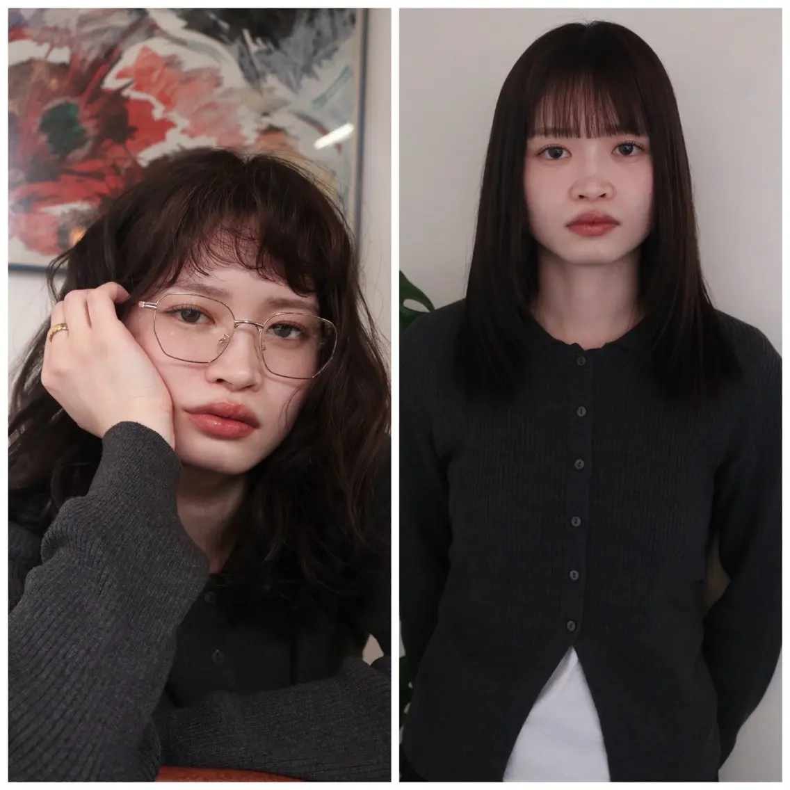 セミロング カラー パーマ セミロングパーマ 似合わせカット ストレートパーマ カット ヘアカラー パーマ ooit 【オーイット】のヘアスタイル